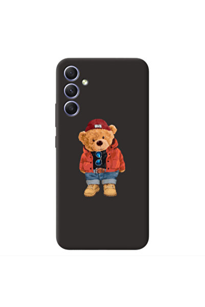 Other Samsung A25 Bear in a hat Black Colored Silicone TPU Θήκη