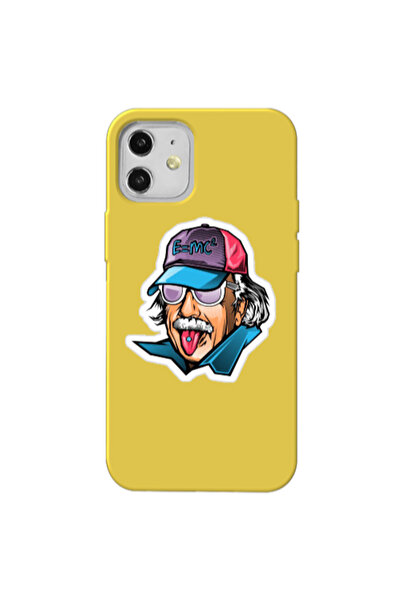 Other Apple iPhone 12 Einstein Yellow Colored Silicone TPU Θήκη