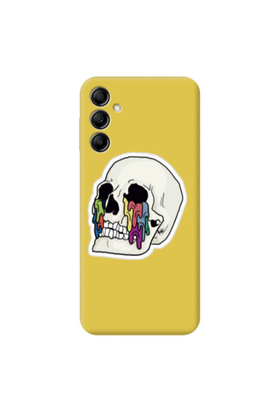 Other Samsung A14 5G Skull Yellow Colored Silicone TPU Θήκη