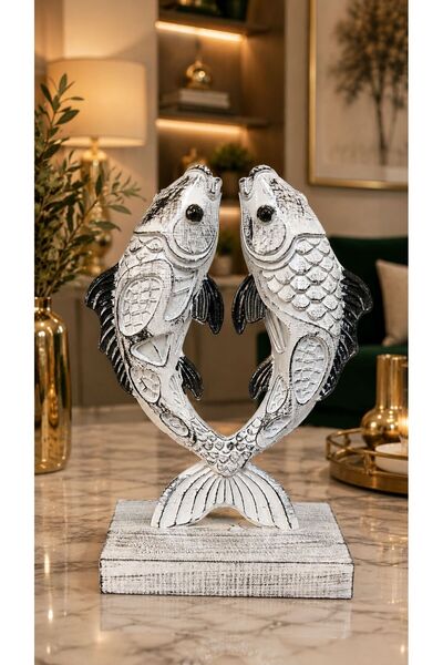 ersu store Modern Tasarım Balık Aile Figürü Obje