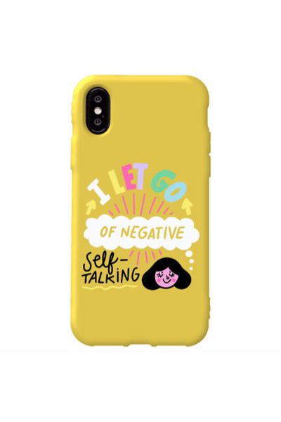 Other Apple iPhone Xs Let go Self talking Yellow Colored Silicone TPU Θήκη