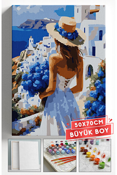 Akihabara Sayılarla Boyama Hobi Seti Çerçeveli Numaralı Tuval Fırça Boya Dahi...