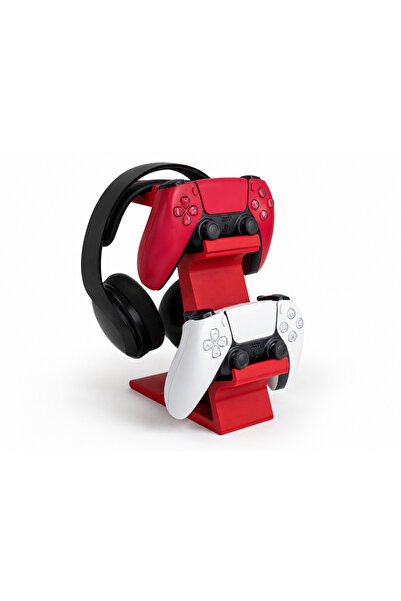 MYE TEKNOLOJİ Ps5 Compatible Dual Gamepad and Headphone Stand – 2-Handle Hold...