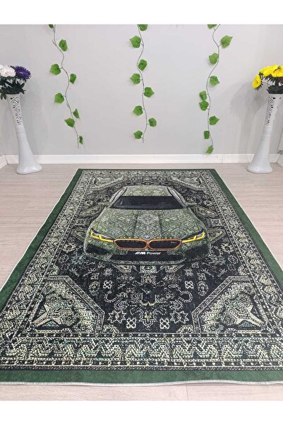 ALLGELSİN سجادة ZRH قابلة للغسل ومضادة للانزلاق بتصميم سيارة وطباعة رقمية، سج...