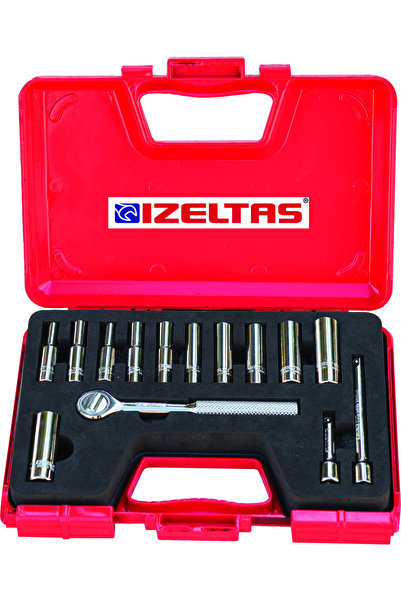 İzeltaş 1107006014 14'lü derin lokma takımı 1/4"