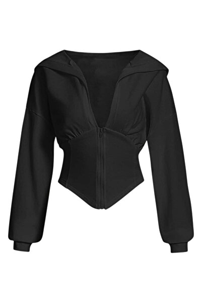 OEM Hanorac pentru femei, culoare negru, marime XS
