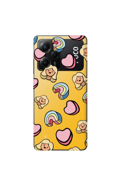 Other Xiaomi Poco X5 Pro Girl rainbow and hearts Transparent Silicone TPU Θήκη