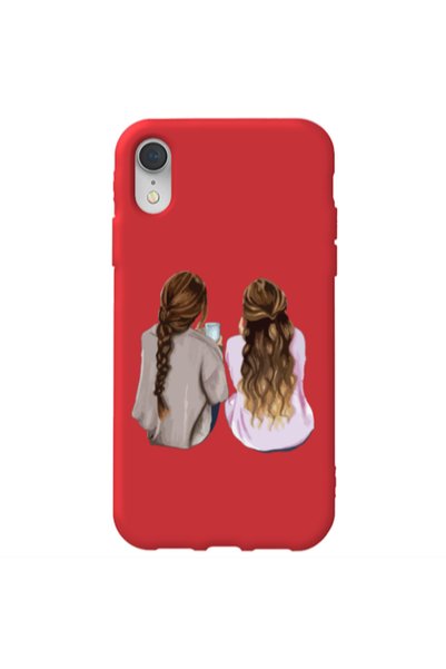Other Apple iPhone Xr Friends Red Colored Silicone TPU Θήκη