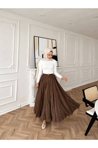 ENT COLLECTİON kırışık astarlı etek