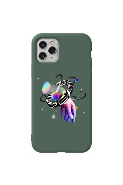 Other Apple iPhone 11 Pro Y2k Dark Green Colored Silicone TPU Θήκη