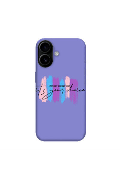 Other Apple Iphone 16 plus One Day Or Day One Purple Colored Silicone TPU Θήκη