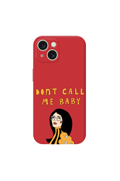 Other Apple iPhone 15 Plus Call me baby Red Colored Silicone TPU Θήκη