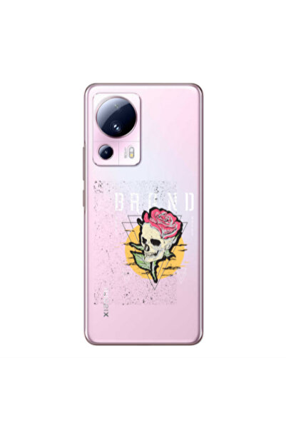 Other Xiaomi Mi 13 Lite Skull Roses Transparent Silicone TPU Θήκη