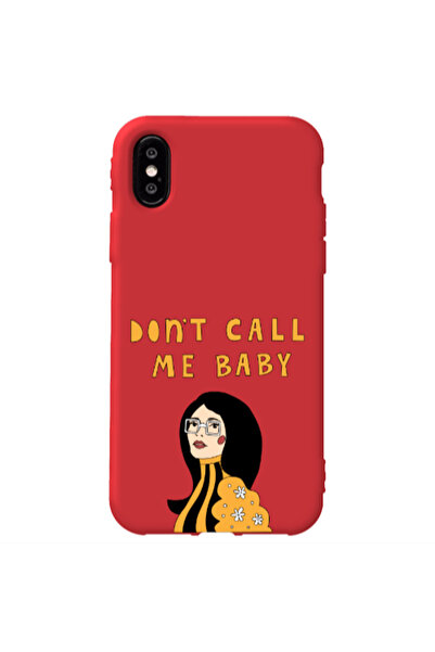 Other Apple iPhone X Call me baby Red Colored Silicone TPU Θήκη