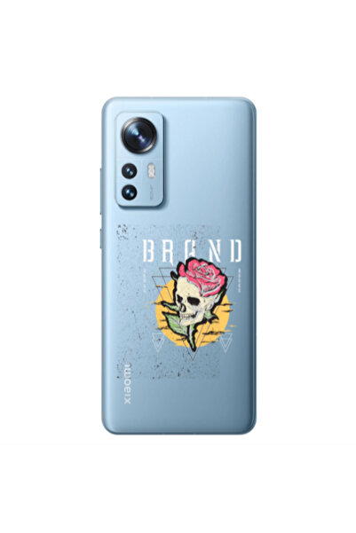 Other Xiaomi Mi 12 Skull Roses Transparent Silicone TPU Θήκη