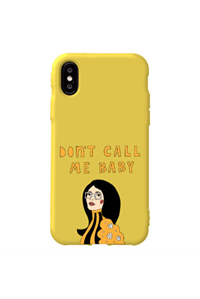 Other Apple iPhone Xs Max Call me baby Yellow Colored Silicone TPU Θήκη
