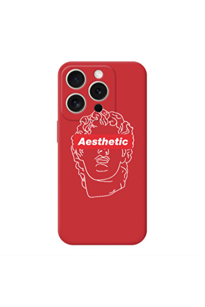 Other Apple iPhone 15 Pro Aesthetic Red Colored Silicone TPU Θήκη