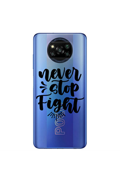 Other Xiaomi Poco X3 /X3 Pro Never stop fight Transparent Silicone TPU Θήκη