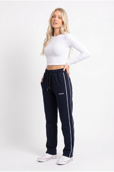 TKT Women's Navy Blue Color Sweatpants with Double Piping on the Sides, Comfo...