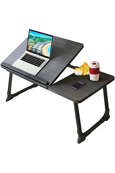 Arabest ALMEKAQUZ Bamboo Lap Desk for Bed & Sofa, Foldable Laptop Tray Table ...