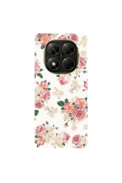 Other Xiaomi Poco X7 Pink Flowers 2 Transparent Silicone TPU Θήκη