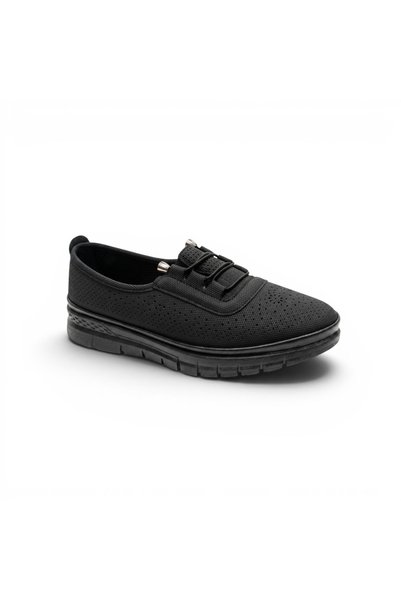 Wanetti Summer Comfortable Sole Women's Black Shoes + Socks Gift