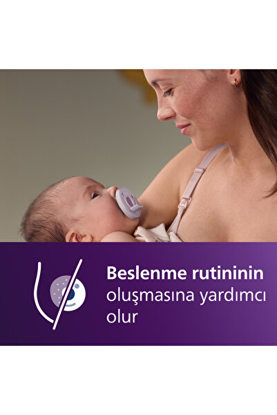 Philips Avent Soothie Emzik, %100 Silikon, 0-3 Ay, BPA İçermez, Lila & Pembe, 2'li Paket, SCF191/20