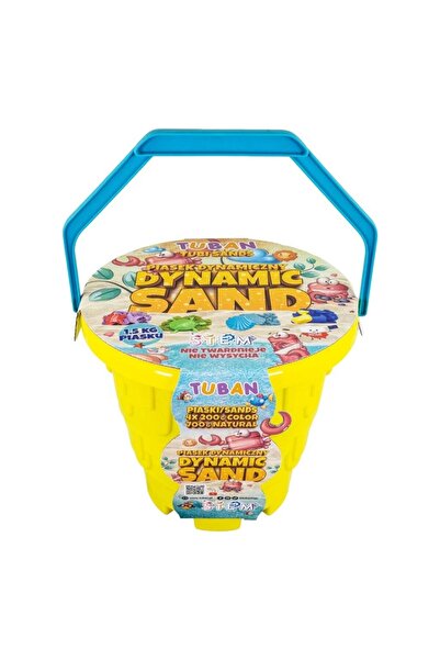 Tuban Nisip dinamic pentru plaja set cu galeata si forme multicolor 3+
