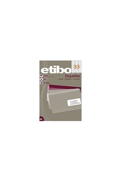 MC Micostore Etichete autocolante Etibox 119765, 33/A4, 70x25mm, permanente, ...