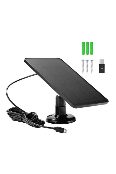 NEXTLY Încărcător solar portabil de 10W cu cablu de 3m, adaptor Micro-USB și ...