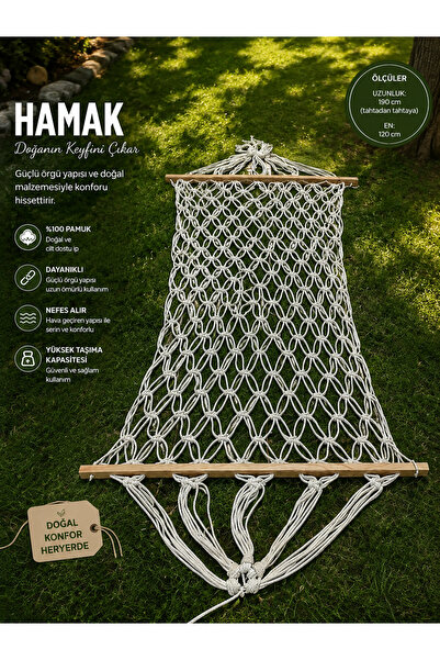 Toptancı Amca ÇİFT KİŞİLİK ÇİFT KATLI KREM HAMAK İKİ KİŞİLİK KAMP HAMAK KURUL...