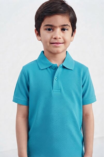 NACAR STORE Children's Unisex Cotton Polo Collar Short Sleeve School T-Shirt ...