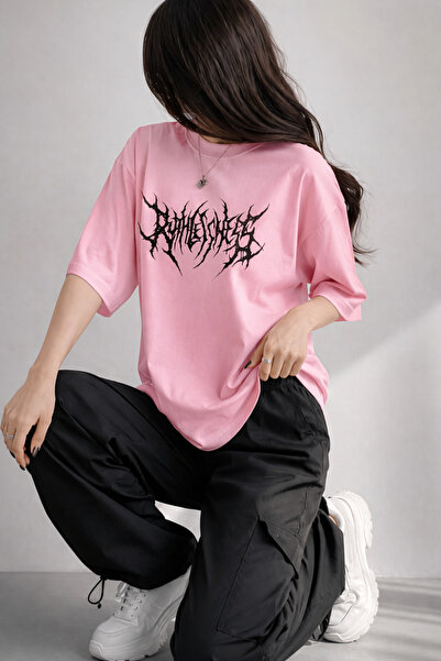 ZAVIXO -Unisex 100% Cotton Printed Oversize T-Shirt Women's Casual Comfortable