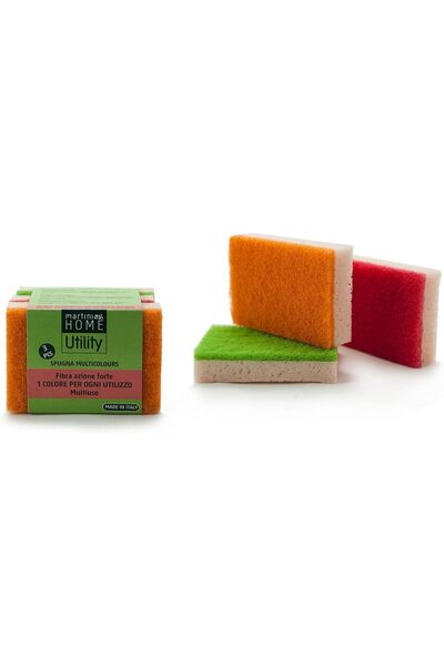 martini SPONGES WITH COLORED FIBER 3 PCS