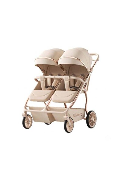 NIVORRA Twin Baby Stroller, Lightweight Foldable Double Stroller for Twins & ...