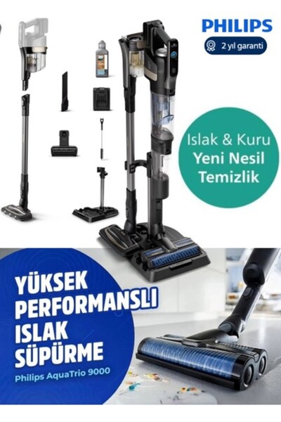 Philips 9000 Serisi Islak & Kuru ve Mop Özellikli Hibrit Güç Motorlu Premium ...