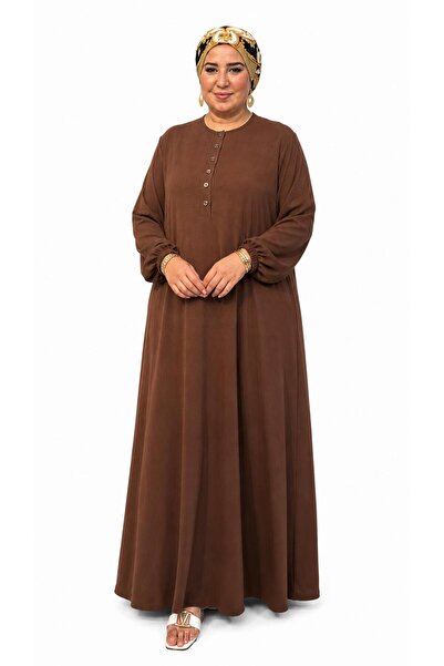 Ferace Women's Plus Size Buttoned Babanne Dress