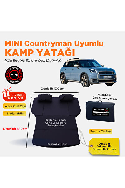woinbo MINI Countryman Araç Kamp Yatağı MINI Electric Türkiye Özel Üretim