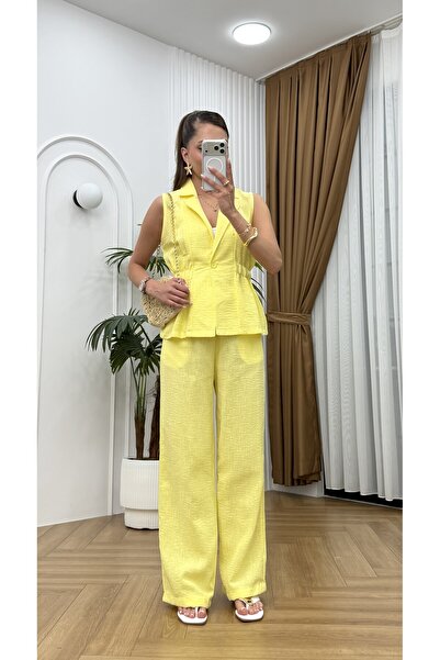 R-Style Single Button Linen Suit