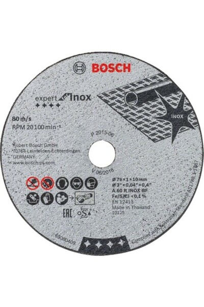 Bosch 76x1x10mm Inox 2608601520 Kesme Diski Paslanmaz Çelik ve Sert Metaller ...