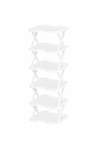 Lacoz 6-Tier Shoe Rack Storage Organizer with Sturdy X-Frame Support Premium ...