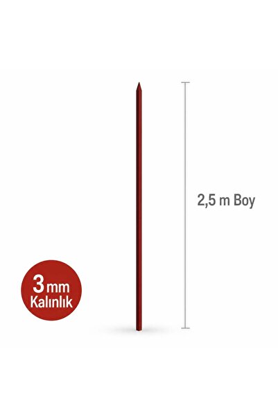 GN KÖŞEBENT BOY 250CM 3MM KAZIK BOYALI