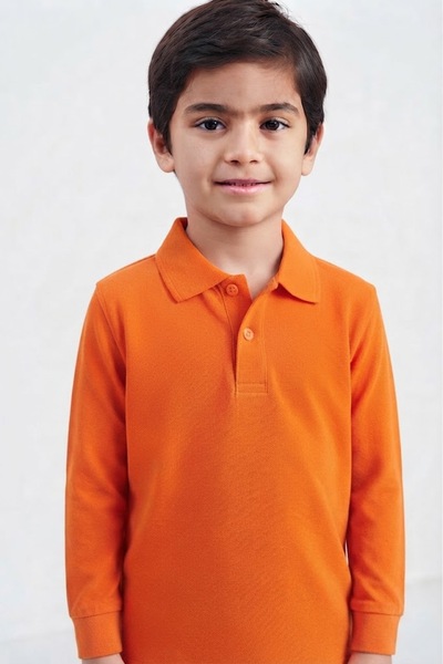 NACAR STORE Παιδικό Unisex Βαμβακερό μακρυμάνικο μπλουζάκι με λαιμόκοψη πόλο ...