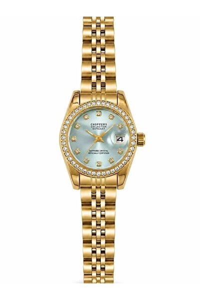 Haziran Accessory, Water Green Dial Color, Steel Gold Wristwatch