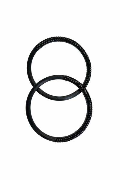 iğne izi 14cm Plastic Round Shaped Bag Handle 2 Pieces Black - Bag Handle - D...
