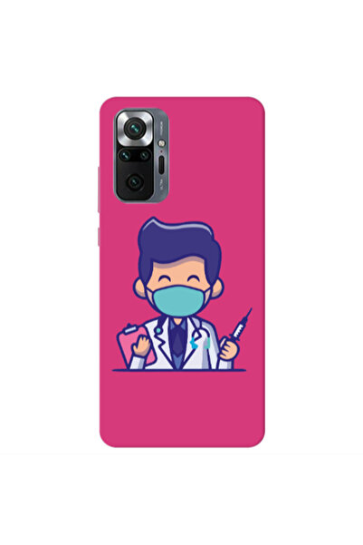 Other Xiaomi Redmi Note 10 Pro 4G Specialist Doctor Fuchsia Colored Silicone ...