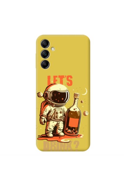 Other Samsung A14 5G Lets drink Yellow Colored Silicone TPU Θήκη