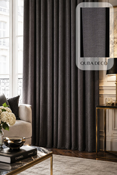 QUBA DECO Perdele groase din jacquard cu model pentru sufragerie, living, dor...