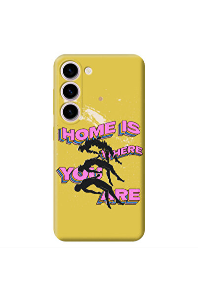 Other Samsung S23 Plus Home Is Where Yellow Colored Silicone TPU Θήκη