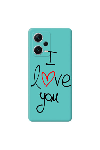 Other Xiaomi Poco X5 i love you Turquoise Colored Silicone TPU Θήκη
